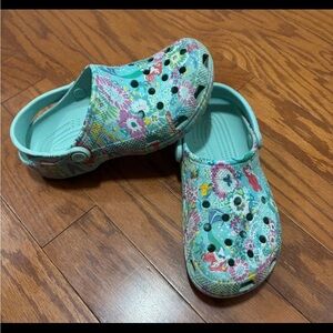 Size 5 Floral Kids Clogs Little Mermaid